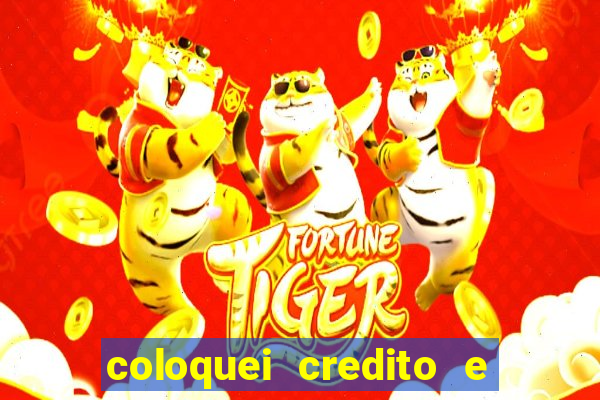 coloquei credito e nao caiu vivo